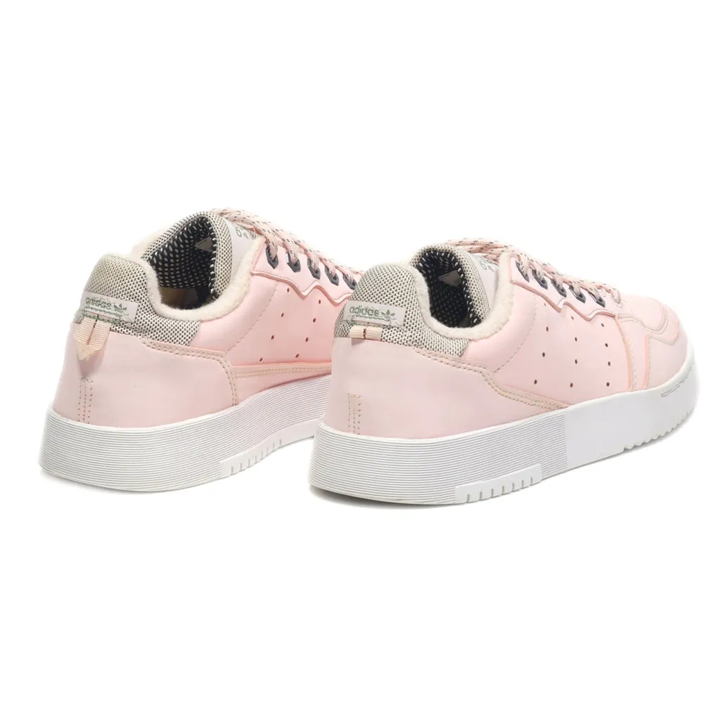 Adidas Supercourt Low-Top Sneakers Leather Pink Colour For Women