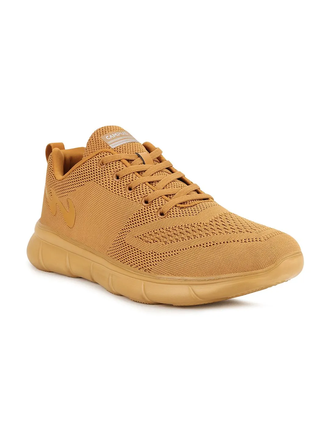 Campus Men Tan Mesh Running Shoes