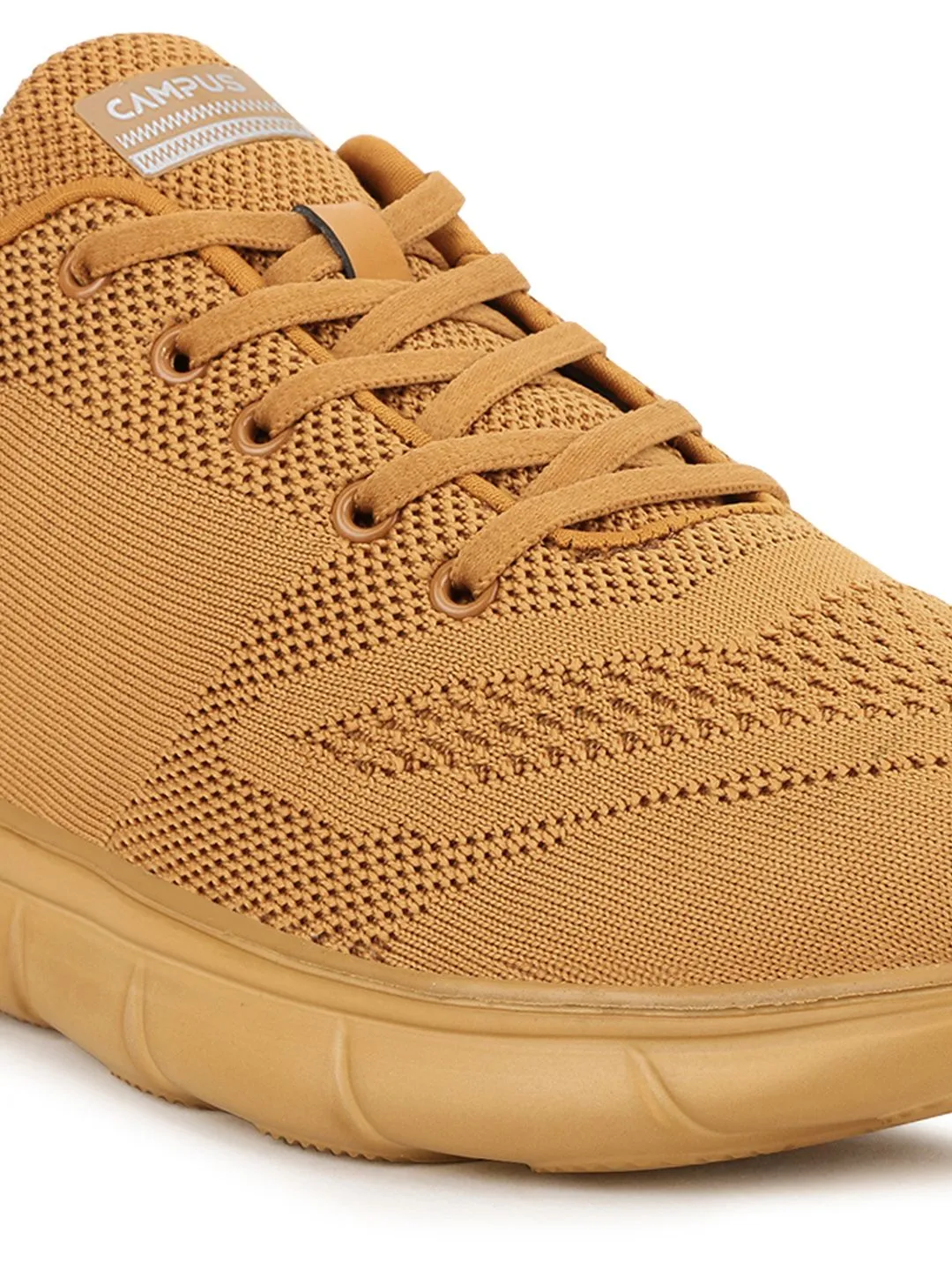 Campus Men Tan Mesh Running Shoes