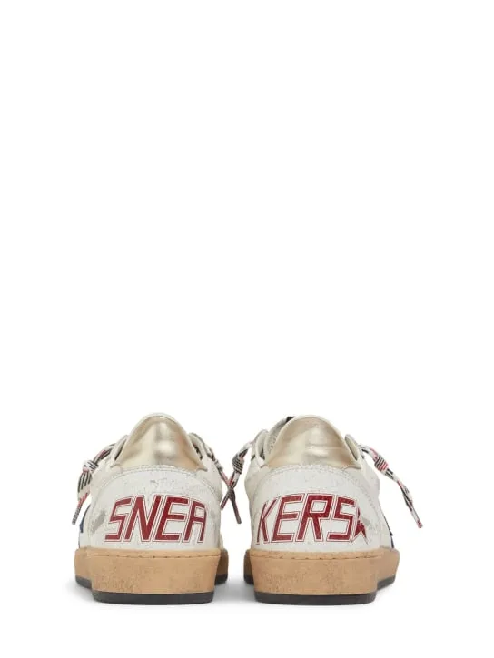 Golden Goose   Ballstar metallic star leather sneakers 