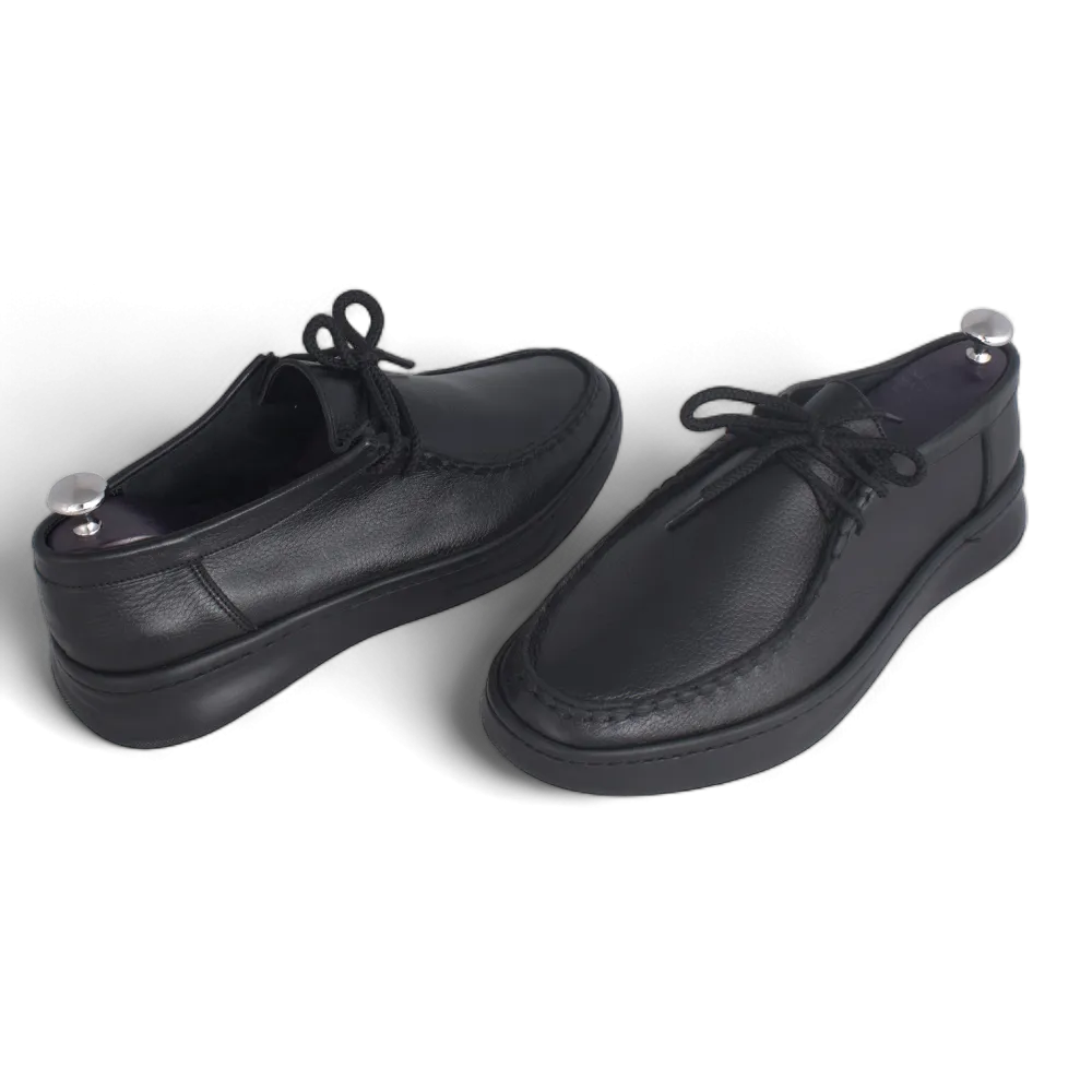 Medical casual shoe / 100% nubuck genuine leather / black color  -8748